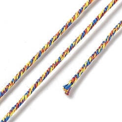 Желтый Полиэфирный крученый шнур, круглые, для изготовления ювелирных изделий DIY, желтые, 1.2 мм, около 38.28 ярдов (35 м) / рулон