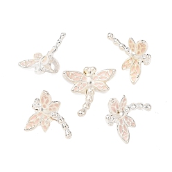 Dragonfly Подвески из эмали и сплава, серебряные, стрекоза прелести, 11x16x2 мм, отверстие : 1.4 мм