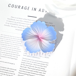 Светло-Голубой Цветочные пластиковые заколки для волос с когтями, аксессуары для волос для женщин и девочек, Небесно-голубой, 70x70x35 мм