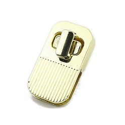 Light Gold Замки для кошельков из сплава с 3шт. винтами и 1шт. прокладкой из ПК, принадлежности для изготовления женских сумок, прямоугольные, золотой свет, 3.9x2.1 см