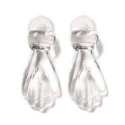Palm Transparent Acrylic Pendants, Clear, Palm, 27x10x6.5mm, Hole: 2mm, about 847pcs/500g