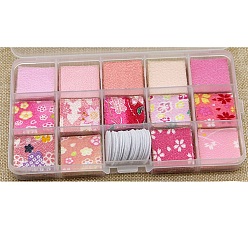 Pink Лоскутная ткань креп-хлопок, Квадратные аксессуары для волос в японском стиле своими руками, розовые, 30x30 мм