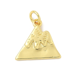 Настоящее золото 18K Латунные подвески, горные чары, стойки покрытие, долговечный, без кадмия и без свинца, с целью перехода в кольце, реальный 18 k позолоченный, 14x15x2 мм, отверстие : 3.4 мм