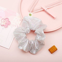 Светло-серый Атласные эластичные аксессуары для волос, для девочек или женщин, резинка для волос / резинки для волос, светло-серый, 50 мм, внутренний диаметр: 25 мм