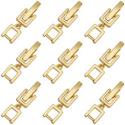 Золотой 9Латунные застежки-раскладывающиеся детали, Браслет, удлинитель для ожерелья, золотые, 20~29 мм, ссылка: 8x5.5x2 mm, застежка : 10x2x4 mm