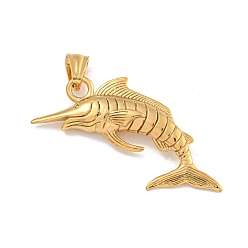 Золотой Ионное покрытие (ip) 304 большие подвески из нержавеющей стали, очарование тунца, золотые, 53x30x8.5 мм, отверстие : 9x5 мм
