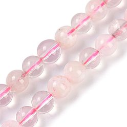 Лодолит Кварц Природного кварца lodolite нитей бисера, круглые, 7~7.5 мм, отверстие : 0.8 мм, около 56 шт / нитка, 15.35'' (39 см)