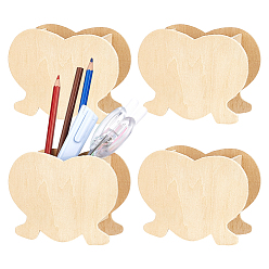 Сердце Деревянный держатель для ручек, сердце, 118.5x47.5x90 мм