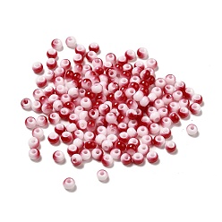 Red 6/0 Opaque Glass Seed Beads, Round Hole, Rondelle, Red, 4~4.5x3~4mm, Hole: 0.8~1.5mm