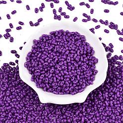 Темно-Фиолетовый Непрозрачные акриловые бусины, арахис, темно-фиолетовый, 6.5x4x3 мм, отверстие : 1.5 мм, Около 9998 шт / 500 г