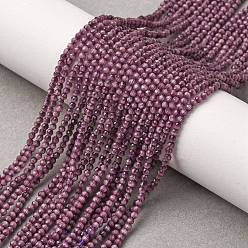 Серо-розавый Кошачие глаза, круглые, граненые, увядшая роза, 2 мм, отверстие : 0.5 мм, около 174~196 шт / нитка, 14.17~14.57 дюйм (36~37 см)