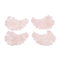 Розовый Кварц Натуральные патчи для глаз из розового кварца, массажер для глаз для расслабления глаз и медитации, 58x88x5 мм