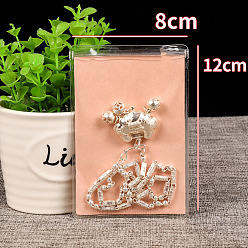 Прозрачный Прямоугольник ПВХ почтовый замок сумки, многоразовые упаковочные пакеты, самозапечатывающийся мешок для хранения ювелирных изделий, прозрачные, 12x8 см