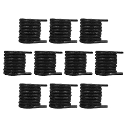 Черный 10 пары полиэстеровых шнурков, чёрные, 610x2.5 мм