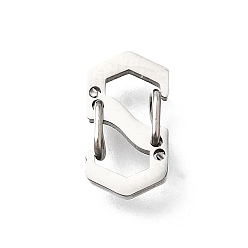 Нержавеющая Сталь Цвет 304 выводы из брелка из нержавеющей стали, цвет нержавеющей стали, 11.5x7.5x1.5 мм, отверстие : 2x3 мм