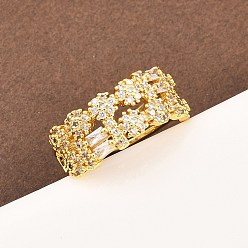 Настоящее золото 18K Манжеты из латуни с микро паве кубический цирконий для женщин, долговечный, стойки покрытие, без кадмия и без свинца, реальный 18 k позолоченный, 9 мм, регулируемый