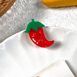 Красный Заколки из кожи аллигатора из ацетата целлюлозы, аксессуары для волос для женщин и девочек, красные, 45x30 мм