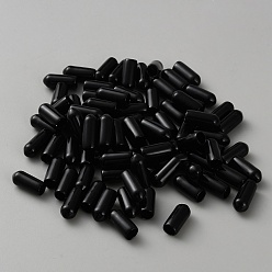 Черный 10шт. ПВХ круглые торцевые заглушки, колпачок протектора резьбы винта, чёрные, 15x6 мм