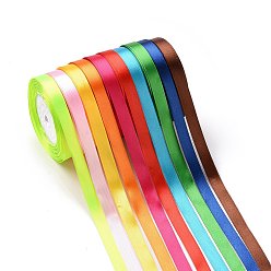 Mixed Color Valentine's Day Presents Boxes Packages Satin Ribbon, Mixed Color, 1/2 inch(12mm), 25yards/roll(22.86m/group), 250yards/group, 10rolls/group