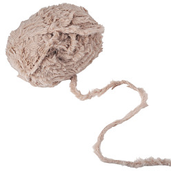 Светло-коричневый Полиэфирная пряжа, имитация меха норковая шерсть, для вязания мягкого шарфа своими руками, загар, 13 мм, 60 м, около 100г/моток