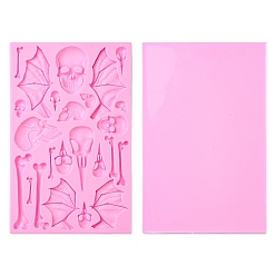 Pink 2шт. силиконовые формы для тортов своими руками, форма черепа, розовые, розовые, 195x122x9 мм