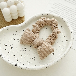 пшеница Эластичные аксессуары для волос из ткани с бантом, для девочек или женщин, резинка для волос / резинки для волос, цвет пшеницы, 100 мм