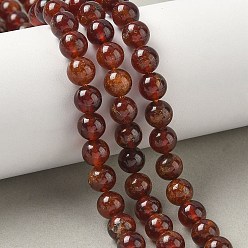 Гранат Натуральный оранжевый гранатовый бисер пряди, круглые, 8~8.5 мм, отверстие : 1 мм, около 47~49 шт / нитка, 14.96~15.67'' (38~39 см)