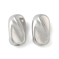 Нержавеющая Сталь Цвет 304 из нержавеющей стали бусы, самородки, цвет нержавеющей стали, 15.5x9.5x9 мм, отверстие : 2 мм