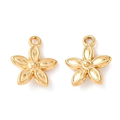 Цветок 304 прелести нержавеющей стали, золотые, цветок, 12.5x10.5x3.5 мм, отверстие : 1.2 мм