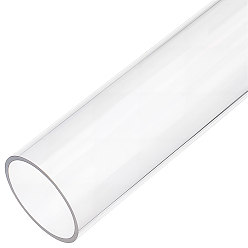 Claro Tubo acrílico transparente redondo, para manualidades, Claro, 245x40 mm, agujero: 35.5 mm