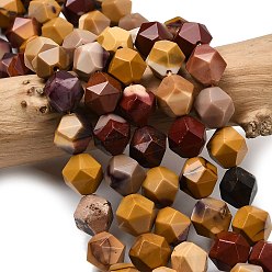 Моокаит Природные mookaite бисер нитей, звезды вырезать круглые бусы, граненые, 9~10x9~10x9~10 мм, отверстие : 1~1.4 мм, около 38~40 шт / нитка, 14.88'' (15.08'' см)