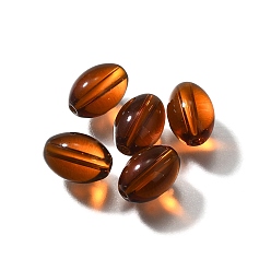 Шоколадный К 9 стекло, имитация Австрийские кристаллические шарики, овальные, цвет шоколада, 11x8 мм, отверстие : 1.8 мм