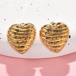 Сердце 304 из нержавеющей стали серьги, реальный 18 k позолоченный, сердце, 20x20.5 мм
