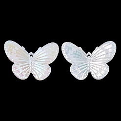 Морская Ракушка Акриловые подвески с имитацией ракушек, бабочки прелести, цвет морской раковины, 30.5x40x5 мм, отверстие : 1x1.5 мм, Около 284 шт / 500 г