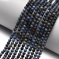 дюмортьерит Натуральные нити из бисера, круглые, 3~3.5 мм, отверстие : 0.7 мм, около 135~139 шт / нитка, 14.76''~14.96'' (37.5~38 см)
