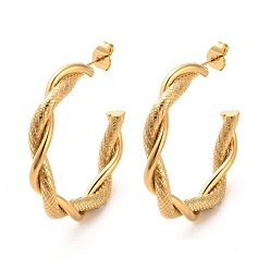 Золотой Ионное покрытие (ip) 304 серьги-кольца из нержавеющей стали, серьги-кольца, золотые, 35x5 мм