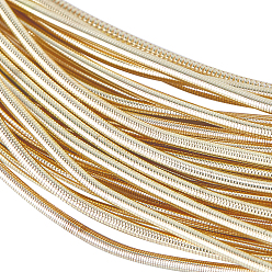 Light Gold Французская проволока для слитков, медная проволока для вышивки и изготовления украшений, золотой свет, 1x1 мм, около 35 г / коробка