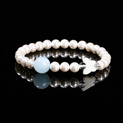 Раковина Браслеты из натуральной раковины, бабочка, внутренний диаметр: 2-1/8 дюйм (5.5 см)