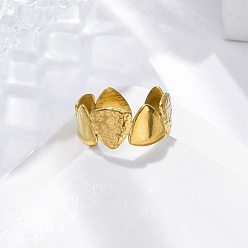 Золотой Треугольник 304 открытые манжеты из нержавеющей стали для женщин, золотые, регулируемый, 8.5 мм