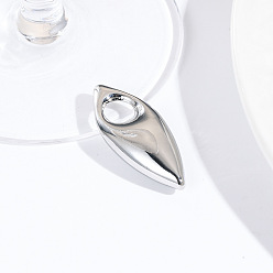 Платина Латунные подвески, регби, платина, 38.5x16x9 мм, отверстие : 8 мм