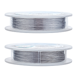 Color de Acero Inoxidable Alambre de cola de tigre, cable de acero inoxidable, color acero inoxidable, 0.5 mm, aproximadamente 49.21 pies (15 m) / rollo