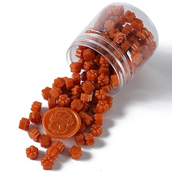 Шоколадный Отпечаток лапы частицы сургуча, для ретро печать печать, цвет шоколада, 9.5x8.5x6 мм