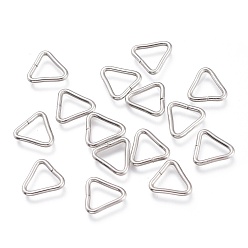 Нержавеющая Сталь Цвет Устойчивы к потускнению 201 быстроразъемные соединения из нержавеющей стали, треугольные, цвет нержавеющей стали, 8x8x1 мм, внутренний диаметр: 5.5 мм