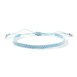 Лазурный Регулируемые браслеты из плетеного нейлонового шнура для женщин и мужчин, лазурный, 11.02 дюйм (28 см)