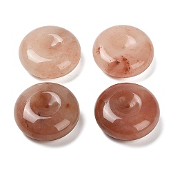 Golden Silk Jade Подвески из натурального синьцзянского золотого шелка и нефрита, подвески в виде пончиков/пи-дисков, 30x12 мм, отверстие : 1.6 мм