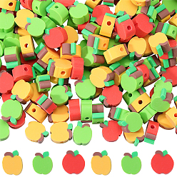 (52) Непрозрачная лаванда 130g бусины из полимерной глины ручной работы, яблоко, разноцветные, 9~10x7.5~9.5x4.5 мм, отверстие : 1.8 мм