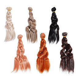 (52) Непрозрачная лаванда 6 шт. 6 стили ПП/волокно крученая оплетка, для изготовления кукол, разноцветные, 190~1035x60~185 мм, 1 шт / стиль