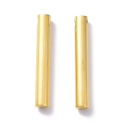 Golden PVD Vacuum Plating 304 Stainless Steel Pendants, Column, Golden, 40x6mm, Hole: 2.7mm