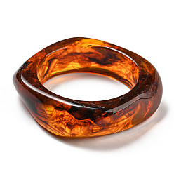 Кокосово-Коричневый Акриловый браслет для женщин, нерегулярный квадрат, кокосового коричневый, внутренний диаметр: 2-3/8 дюйм (6.15 см)