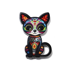 Cat Shape Акриловые подвески, животные, форма кошки, 36.5x23.5x2.5 мм, отверстие : 1.6 мм